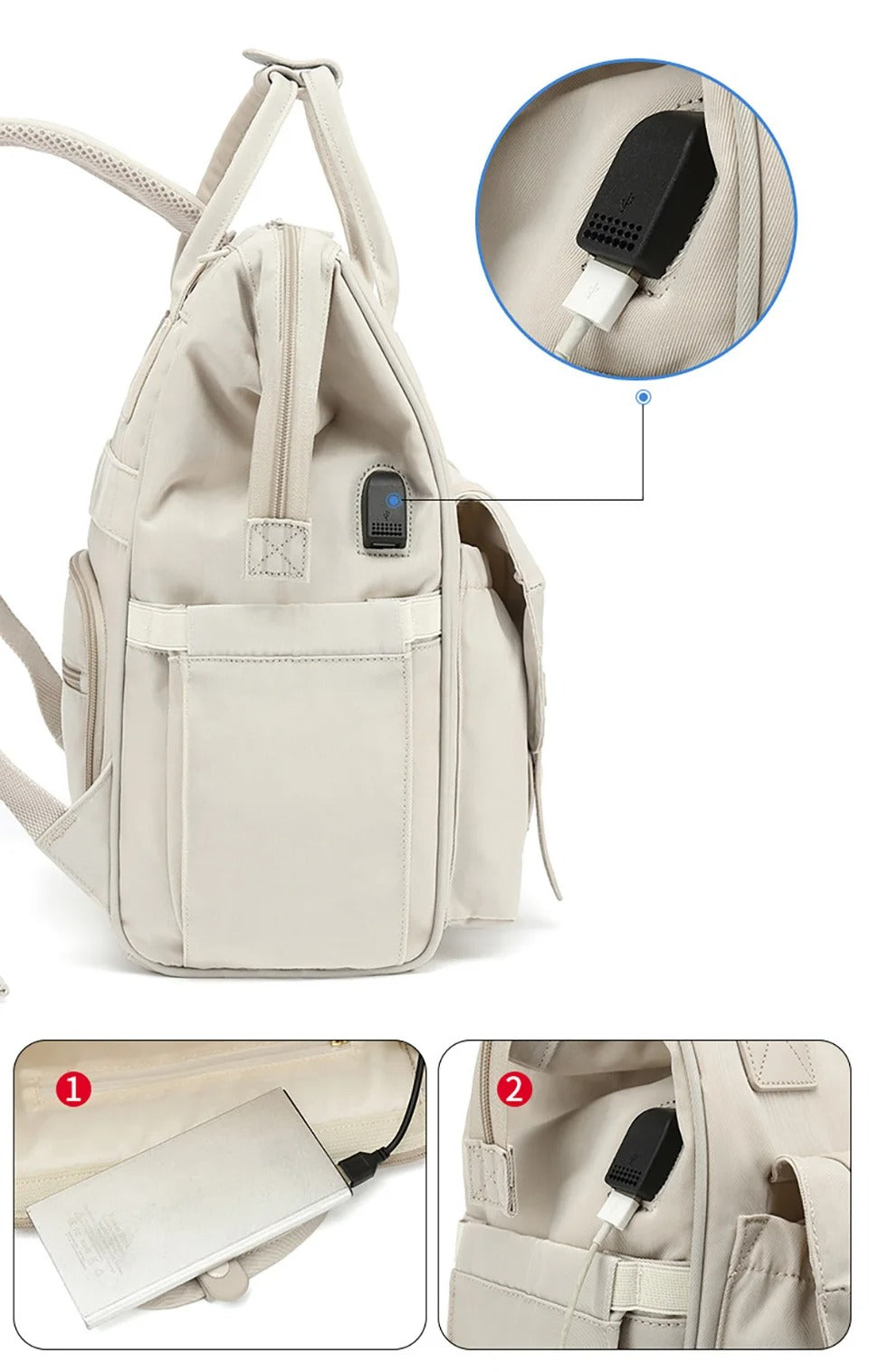 sac a langer port charge usb